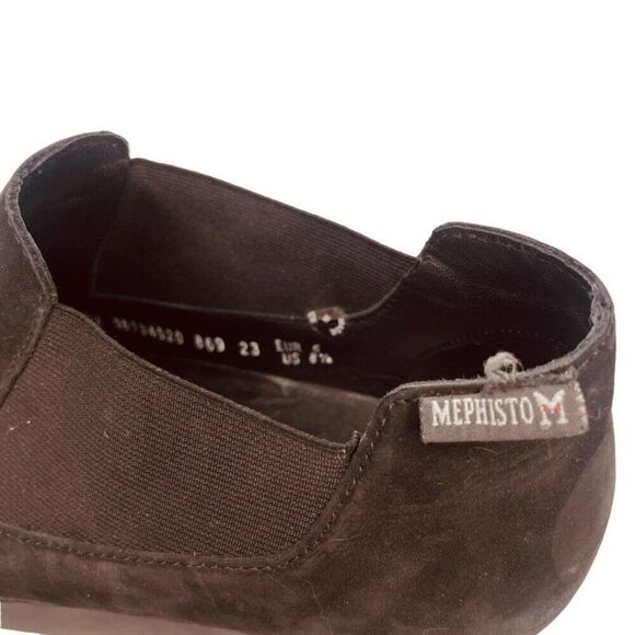 Mephisto | Air-Jet Tosca Chelsea Boot Suede Wedge Slip-On Black 8.5 | VGUC - Picture 8 of 12